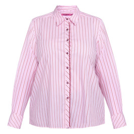 Tinta Stripe Shirt Cotton Blend Pink - Plus Size Collection