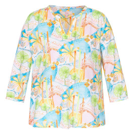 Tinta & Bariloche Abstract Floral Print Tunic Multicolour - Plus Size Collection