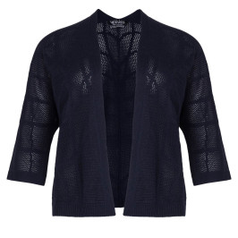 Verpass Mesh Effect Cardigan Navy  - Plus Size Collection