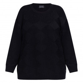 Verpass Knitted Tunic Jacquard Black - Plus Size Collection