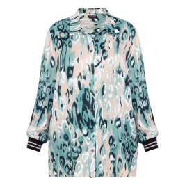 Verpass Animal Print Shirt Green - Plus Size Collection
