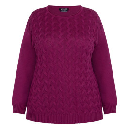 Verpass Knitted Tunic Berry  - Plus Size Collection