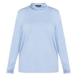 Verpass Jersey Polo Neck Pale Blue - Plus Size Collection