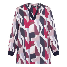 Verpass Abstract Print Tunic Berry - Plus Size Collection