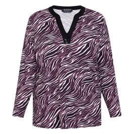 Verpass Zebra Print Tunic Berry  - Plus Size Collection