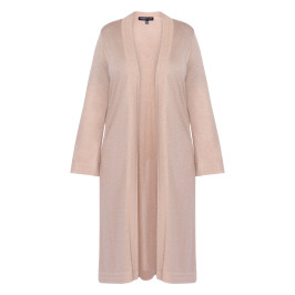 Yoek Long Cardigan Lurex Powder Pink  - Plus Size Collection