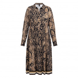 Yoek Animal Print Shirt Dress - Plus Size Collection