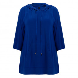 Yoek Jersey Hoodie Cobalt  - Plus Size Collection