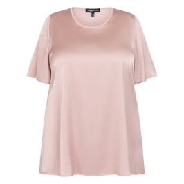 Yoek Satin T-Shirt Powder Pink  - Plus Size Collection