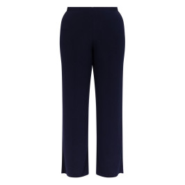 Yoek Pull-On Stretch Jersey Trousers Navy  - Plus Size Collection
