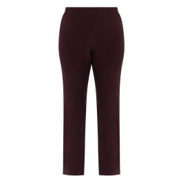 Yoek Pull-On Jersey Trousers Brown  - Plus Size Collection