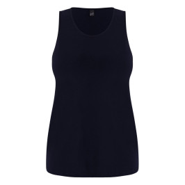 Yoek Satin Jersey Vest Navy - Plus Size Collection