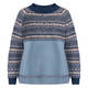 ELENA MIRO FAIRISLE KNITTED SWEATER TEAL 