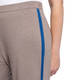 PIAZZA DELLA SCALA CROPPED KNITTED TROUSERS TAUPE WITH SIDE STRIPE 