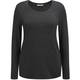 Persona charcoal long sleeve scoop neck top