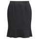 VERPASS black fluted flare skirt