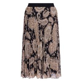 Piero Moretti Pleated Paisley Skirt  - Plus Size Collection