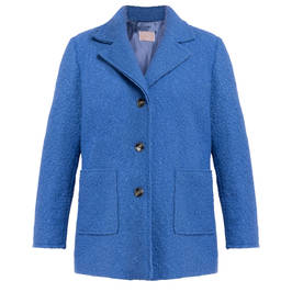 NOW BY PERSONA  BOUCLÉ JACKET OCEAN - Plus Size Collection