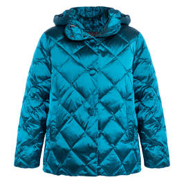 ELENA MIRO QUILTED PUFFER TURQUOISE  - Plus Size Collection