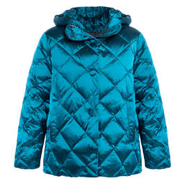 ELENA MIRO QUILTED PUFFER TURQUOISE  - Plus Size Collection