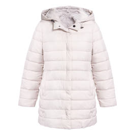 ELENA MIRO SHORT MID-LENGTH PUFFER CHALK  - Plus Size Collection