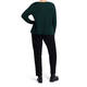 MARINA RINALDI RIBBED JEWEL EMBELLISHED SWEATER DARK GREEN 