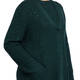 MARINA RINALDI RIBBED JEWEL EMBELLISHED CARDIGAN DARK GREEN 