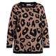 LUISA VIOLA INTARSIA KNITTED TUNIC ANIMAL PRINT 