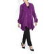 MASHIAH PURPLE FLUID PLEATED UNSTRUCTURED JACKET