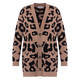 LUISA VIOLA INTARSIA CARDIGAN ANIMAL PRINT 