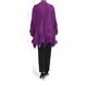 MASHIAH PURPLE FLUID PLEATED UNSTRUCTURED JACKET