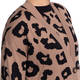 LUISA VIOLA INTARSIA CARDIGAN ANIMAL PRINT 