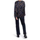 LUISA VIOLA DIAMOND PRINT TUNIC NAVY 