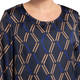 LUISA VIOLA DIAMOND PRINT TUNIC NAVY 