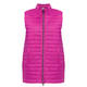 BEIGE HORIZONTAL QUILT GILET FUCHSIA 