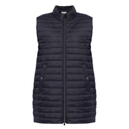 BEIGE HORIZONTAL QUILT GILET BLACK  - Plus Size Collection