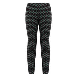 YOEK TROUSER PRINT GREEN  - Plus Size Collection