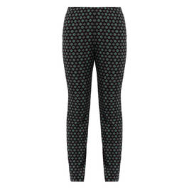 YOEK TROUSER PRINT GREEN  - Plus Size Collection