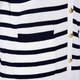 MARINA RINALDI WHITE AND NAVY STRIPE CARDIGAN