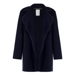 MARINA RINALDI FLUID JACKET NAVY - Plus Size Collection