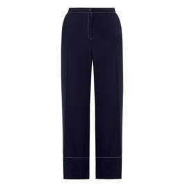 MARINA RINALDI WIDE LEG TROUSER NAVY - Plus Size Collection