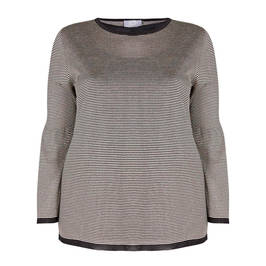 MARINA RINALDI FINE KNIT STRIPE SWEATER - Plus Size Collection