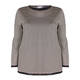 MARINA RINALDI FINE KNIT STRIPE SWEATER
