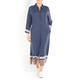 PERSONA BY MARINA RINALDI BORDER PRINT DRESS