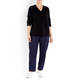PERSONA BY MARINA RINALDI COTTON SWEATER BLACK