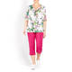 BEIGE CROPPED PULL ON TROUSER CERISE 