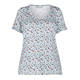 MARINA RINALDI PRINT T-SHIRT BLUE