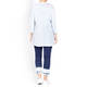 VETONO PURE COTTON KNITTED TUNIC PALE BLUE