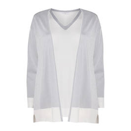 PIAZZA DELLA SCALA TWINSET SILVER AND WHITE  - Plus Size Collection