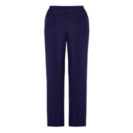 QNEEL CHEESECLOTH LINEN TROUSER NAVY - Plus Size Collection